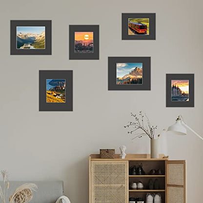 10 Pack Acid Free Black Picture Frame Mats