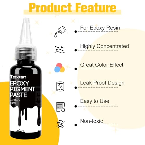 10X Concentrated Epoxy Resin Pigment Paste 6 Colors 1.69 OZ Each (10.14 Fl Oz)