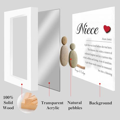 Personalized Niece Pebble Art Frame
