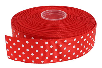 Polka Dot Grosgrain Ribbon 25 Yard Each Roll 100% Polyester