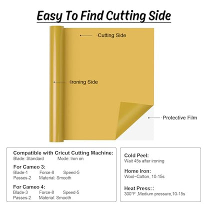 HTV Vinyl Rolls Heat Transfer Vinyl (5 Foot)