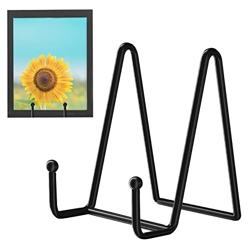 5 Pack 4 inch Display Stands Black Iron Easel for Plate Stand Plate Holder for Picture (5 Count)