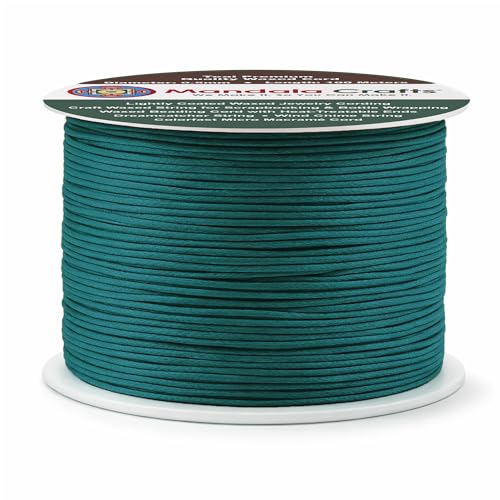 0.5mm Teal Waxed Cord (327 Foot)