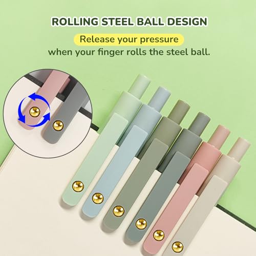 Gel Pens 6 Pcs Black Ink Pens for Women (6 Count)