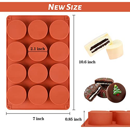 2 Pack Round Chocolate Cookie Molds