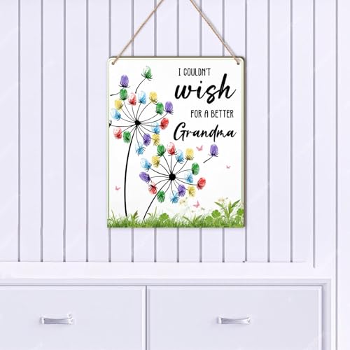 Dandelion DIY Custom Mothers Day Gift For Grandma Fingerprint Sign