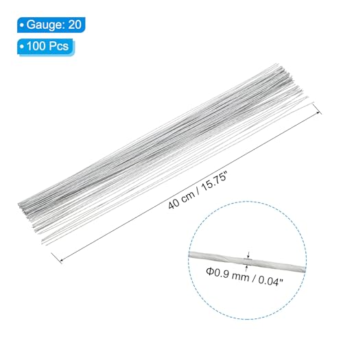20 Gauge 16" Floral Stem Wire Paper Wrapped Iron Artificial 100Pcs