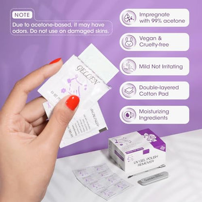 Acetone Gel Polish Remover Pads (200 Count)