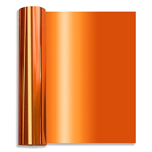 Orange Foil HTV Metallic Heat Transfer Vinyl Roll 12" x 6FT for All Cutter Machine