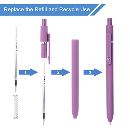 Gel Pens 5pcs 0.5mm Quick Dry Black Ink Fine Point Pens (5 Count)
