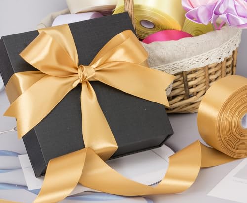 1 1 2 Copper Solid Satin Ribbon for Gift Wrapping