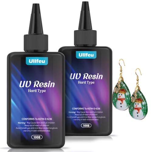 UV Resin 200g Bulk No Odor Upgrade Clear UV Epoxy Resin Kit Hard Fast Cure Jewelry Making Handmade DIY Craft Decoration Coating (7 Ounce)