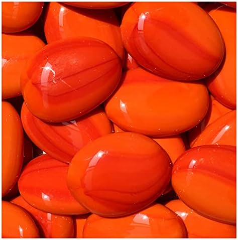 Mosaic Tiles Stained Glass, Textured Glass Mosaic Making with Handmade for DIY Art Crafts，Home Decorations - Flat Glass Beads Shape About 10Pcs 190G(0.42LB)