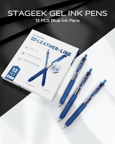 0.5mm Gel Pens Fine Point Smooth Writing Pens (12 Count)