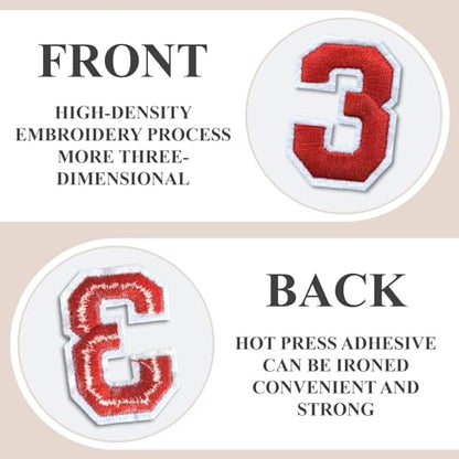 Number Iron On Patches (50 Count)