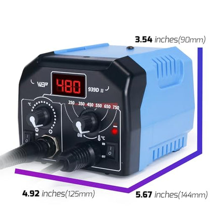 939D-II 2-IN-1 Wood Burning Kit 86-IN-1 with 51 Solid Points and 20 Wire Nibs Wood Burner with 2 Letter Number Stencils, 2 Unfinished Wood, 1 Pen Holder, Burning Tool
