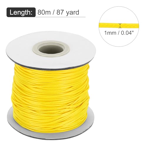 Waxed Cord 1mm Waxed Thread 87 Yard Wax String Leather Cord for Bracelet Making