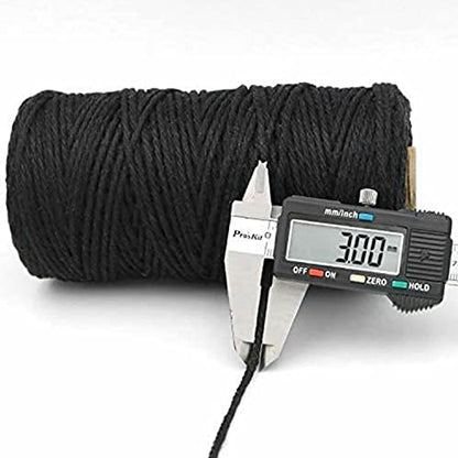 Macrame Cotton Cord 3mm x 109Yards (327 Foot)