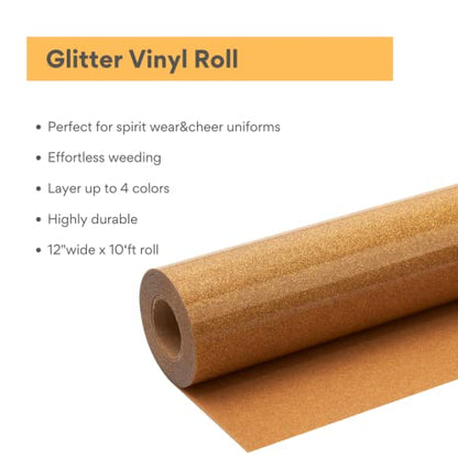 Gold Glitter HTV Roll