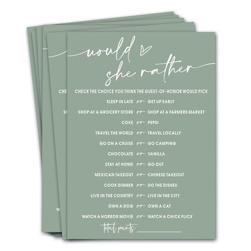 Bridal Shower Games Cards (25 Count)