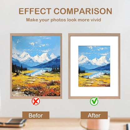 15 Pack White Picture Mats 20x16 for 11x14 Photos (15 Count)