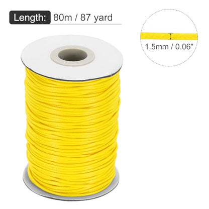 Waxed Cord 1.5mm Waxed Thread 87 Yard Wax String Leather Cord for Bracelet Making