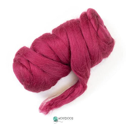 Colored Natural Wool roving (8 Ounce)