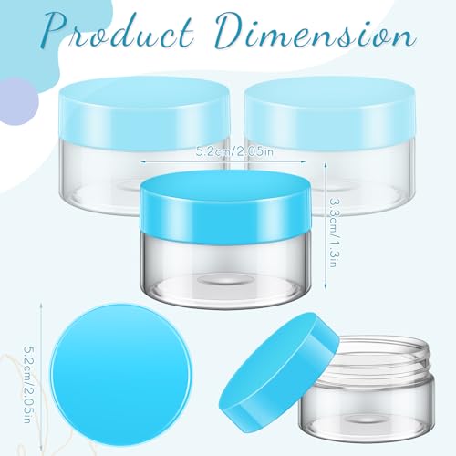 36 Pieces Plastic Jars with Lids Round Leak Proof Airtight Container Cosmetic Small Empty Jars for Lotions Ointments Travel Toiletries Creams Make up Storage