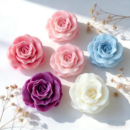 Petal Flower Rose Peony Tulip Cylinder Candle & Resin Mold
