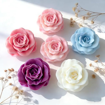 Petal Flower Rose Peony Tulip Cylinder Candle & Resin Mold