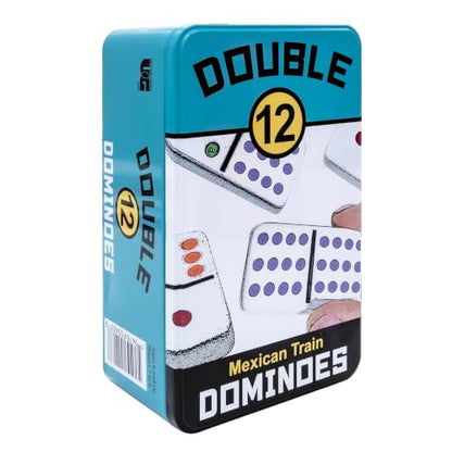 Double 12 Domino Game Travel Tin