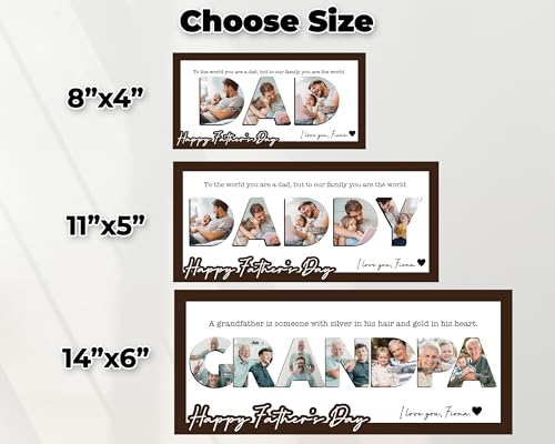 Photo Decorative Plaque Personalized Dad Gifts for Fathers Day from Daughter Son