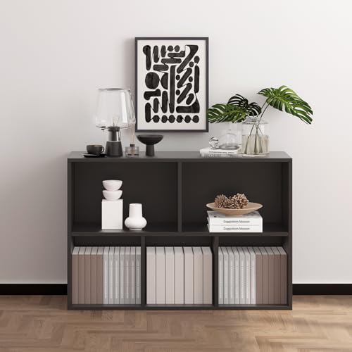 Wooden 5 Cube Storage Organizer with Closed Back Panel