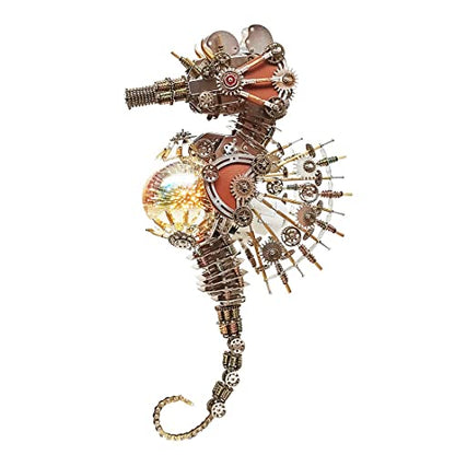 Meatalkitor 3D Puzzle Steampunk Seahorse Lamp (2100 Count)