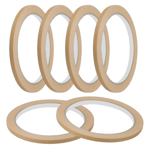 Masking Tape 0.2 Inch x 21 Yard Painter's Tape Brown Paint Tapes for DIY Crafts Arts Drawing Decoration Labeling Car Painting Artist Teachers