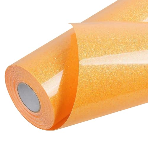 Neon Glitter HTV Heat Transfer Vinyl Roll 12 inch x 20 ft Iron on Vinyl for T Shirts Crafts Bulk