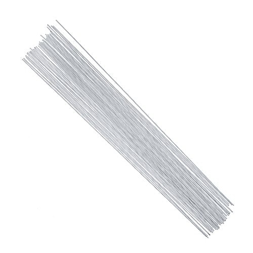 18 Gauge White Floral Stem Wire 16 inch (50 Count)