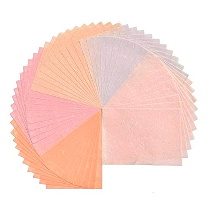 A4 Natural Fiber Mulberry Paper Sheets Art Tissue Washi Paper Design Craft Art Origami Suppliers Card Making Writing Painting 50 Sheets (50 Count)