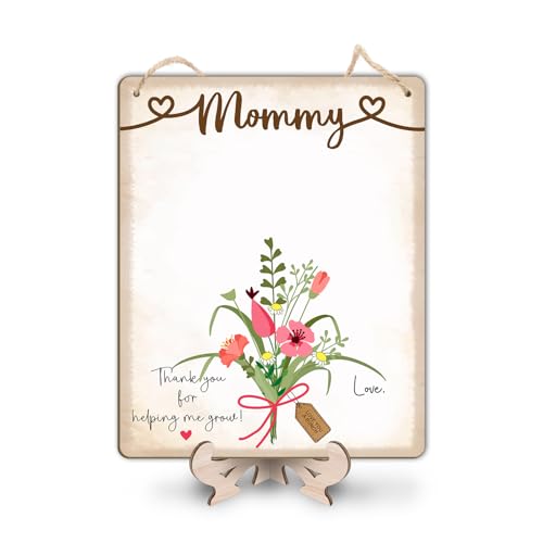 DIY Baby's First Mothers Day Handprint Flowers Hanging Sign