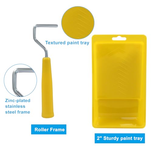 2" Mini Paint Roller Kit with 6 Covers