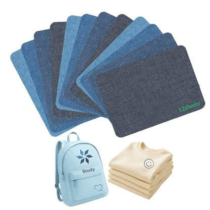 Iron On Fabric Patches for Clothing (12 Count)