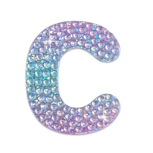 Sparkly Rhinestone Alphabet Letter Sticker C