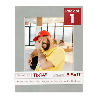 11x14 Mat Bevel Cut for 8.5x11 Photos