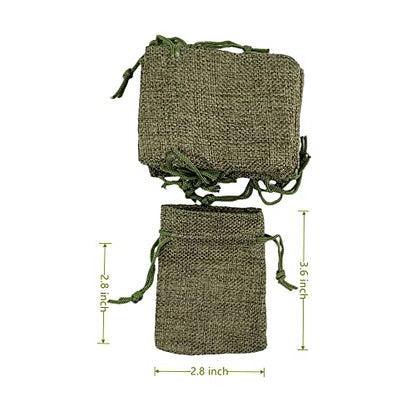 Pack of 25 Burlap Gift Bags with Drawstring Linen Jewelry Pouches Wedding Hessian Jute Bags for Birthday and Treat Pouches Party Wedding Favors Gift