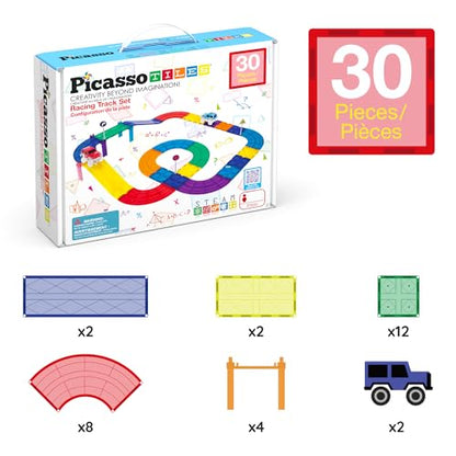 30 PCS Magnetic Race Track Toy Set STEM Educational Building