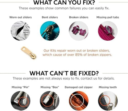 Metal Zipper Repair Kit for Jackets