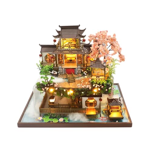 DIY Miniature House Kit Dollhouse Kit for Adults Chinese Wonderland