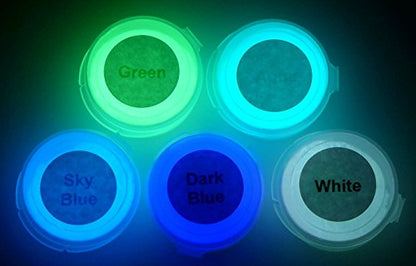Neutral 5 Color Pack Glow in The Dark Pigment Powder (2.12 Ounce)