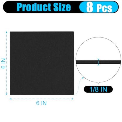 8 PCS Adhesive Foam Padding Sheets Closed Cell Neoprene Foam Sheet 1 (8 Count)