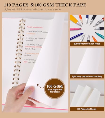 Blank Spiral Notebook Journal 8.5” x 11”